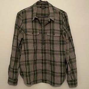 Madewell 1/4 Zip Flannel